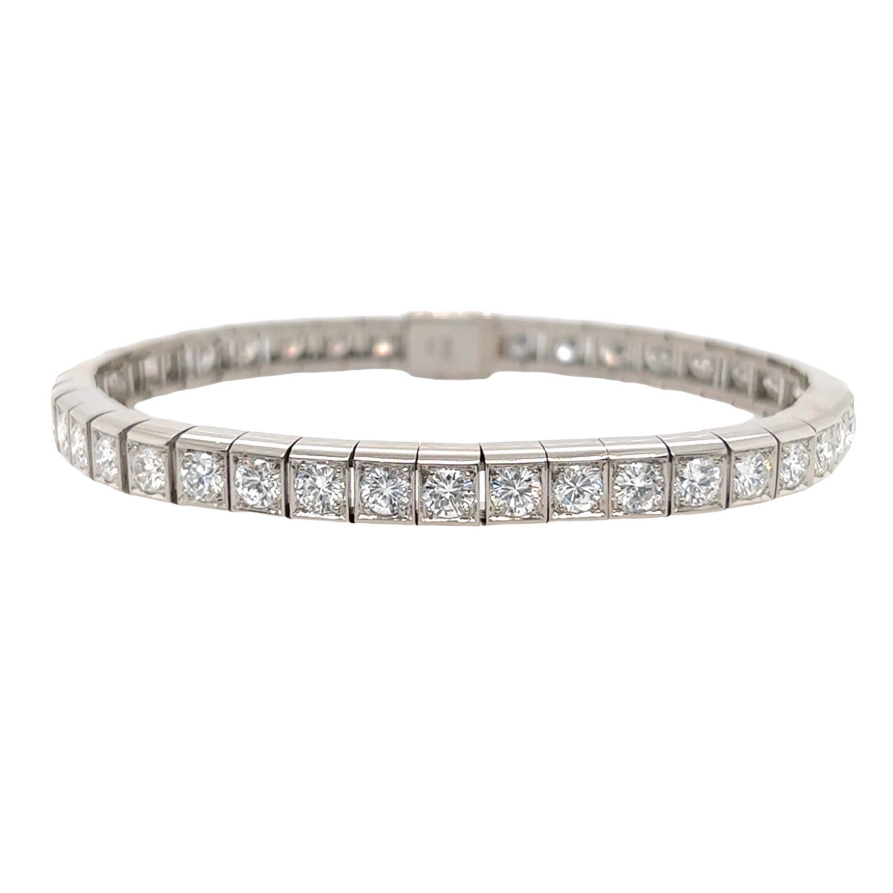 Meister Platinum Diamond Straightline Bracelet