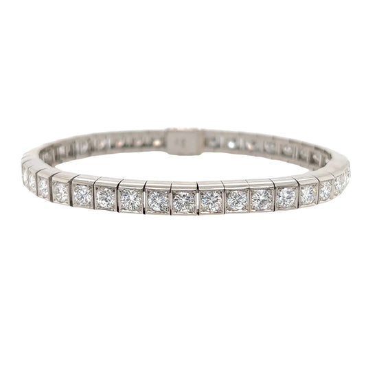 Meister Platinum Diamond Straightline Bracelet