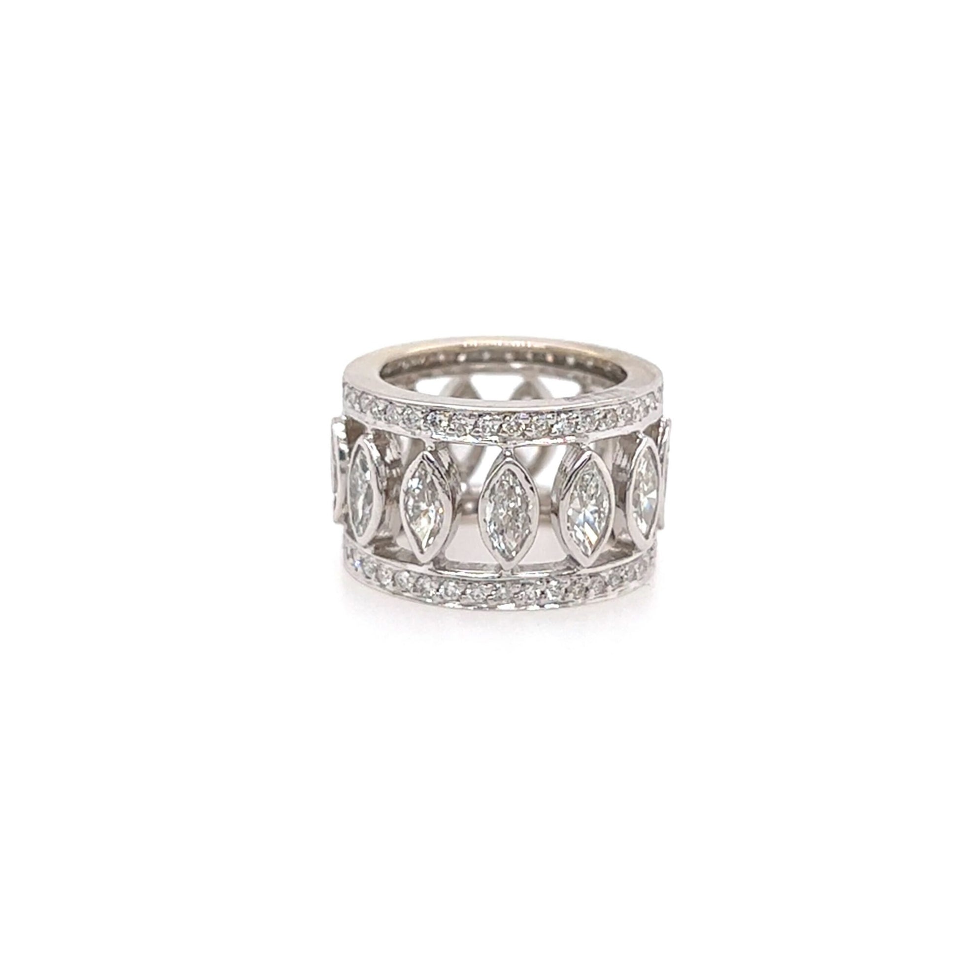 Marquise Diamond 6.84 Band Ring