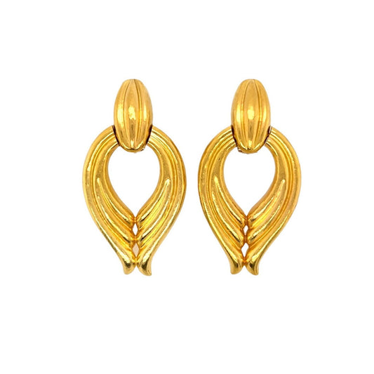 Lalaounis Doorknocker Matte Gold Earrings