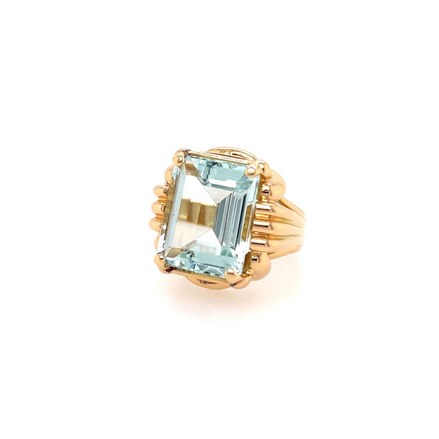 Bold Aquamarine Gold Ring