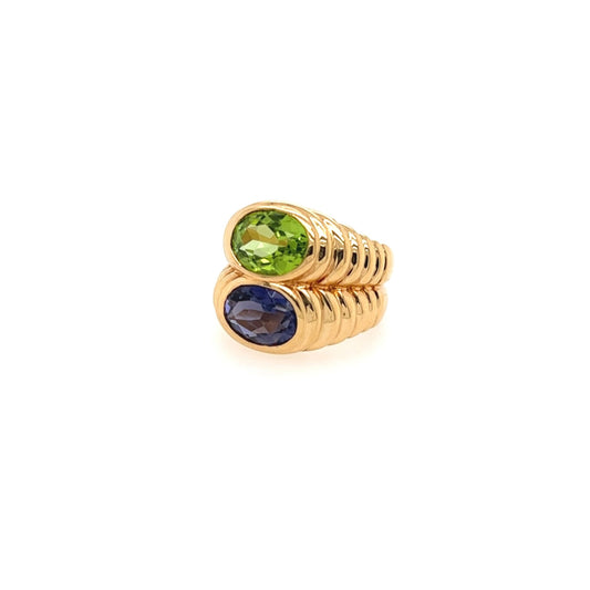 Bulgari Doppio Peridot Iolite Ring