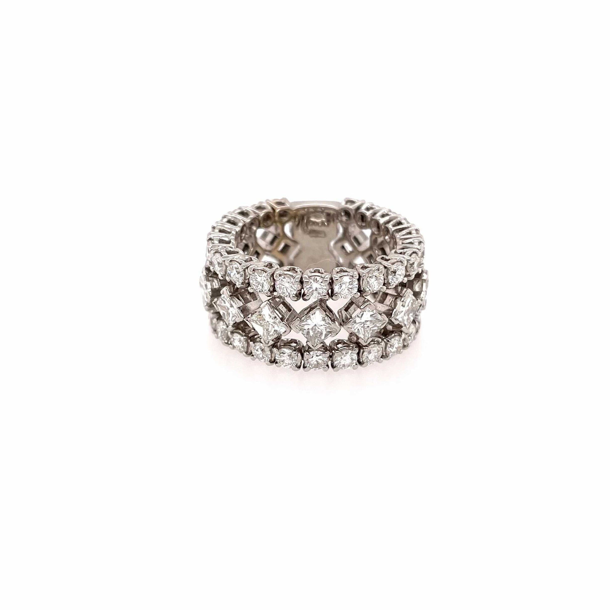 White Gold Diamond Flexible Ring