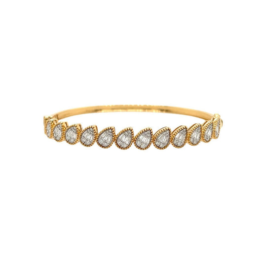 Gold Diamond Bangle Bracelet