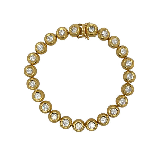 Gold Diamond Straightline Bracelet