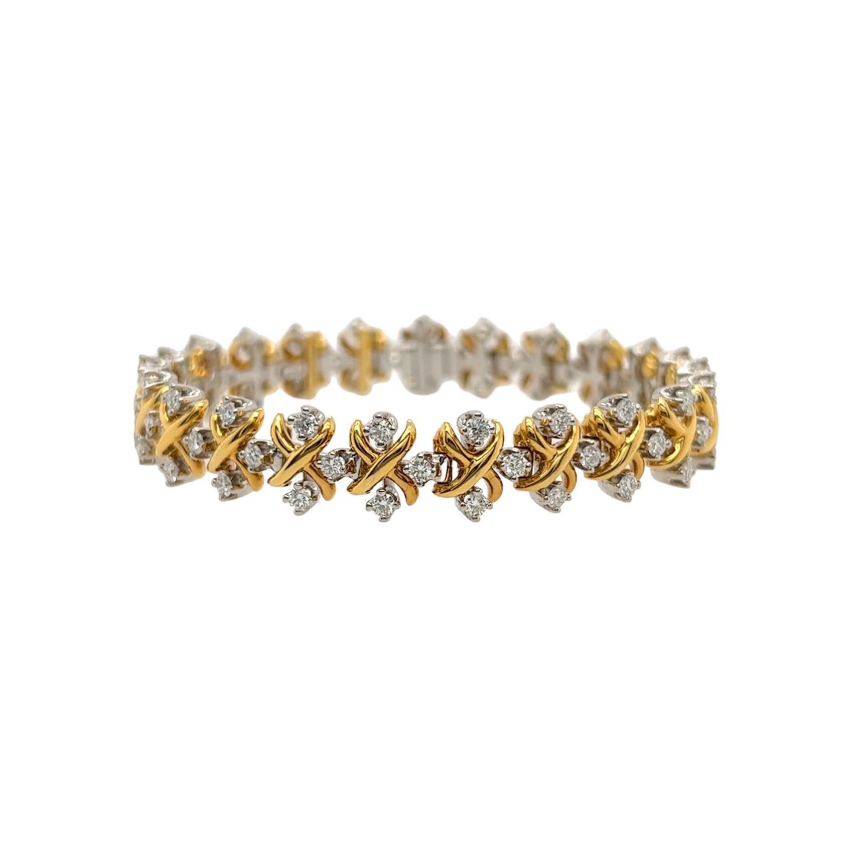 Tiffany Schlumberger Gold Diamond "Lynn" Bracelet