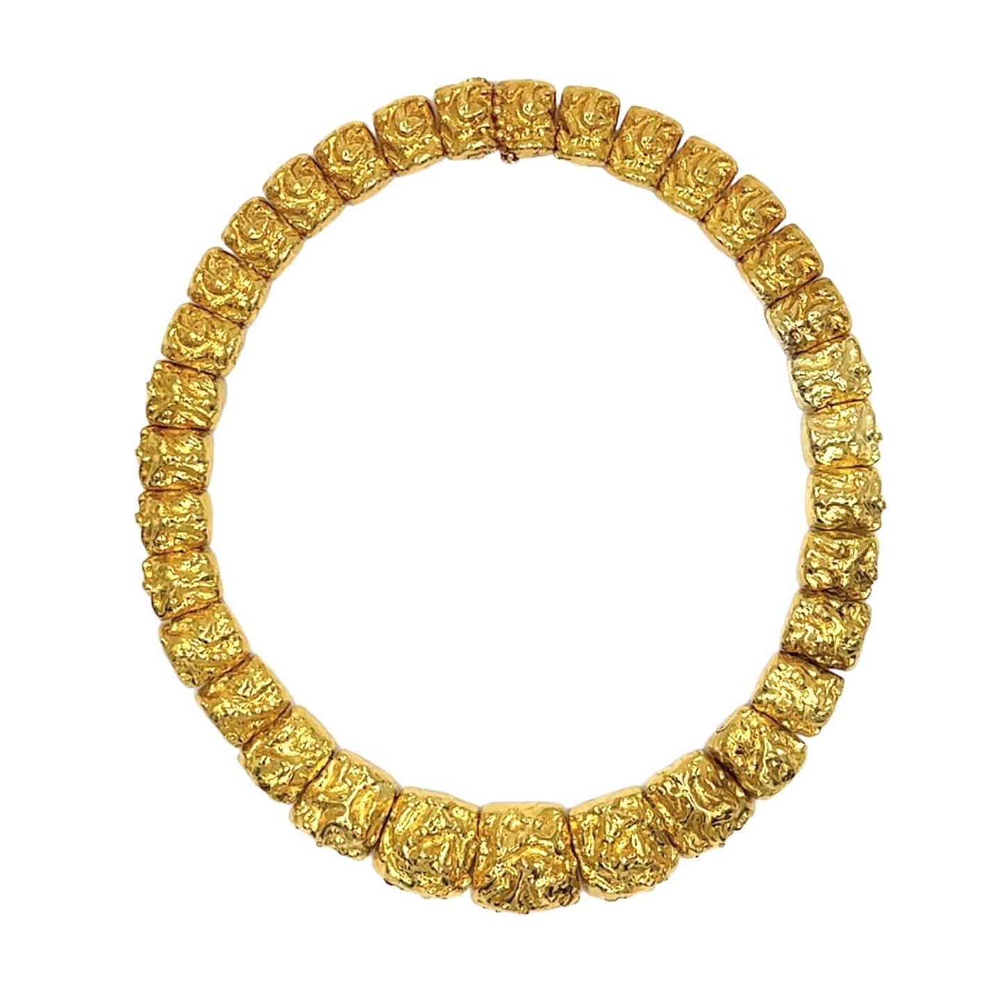 David Webb Gold Nugget Necklace