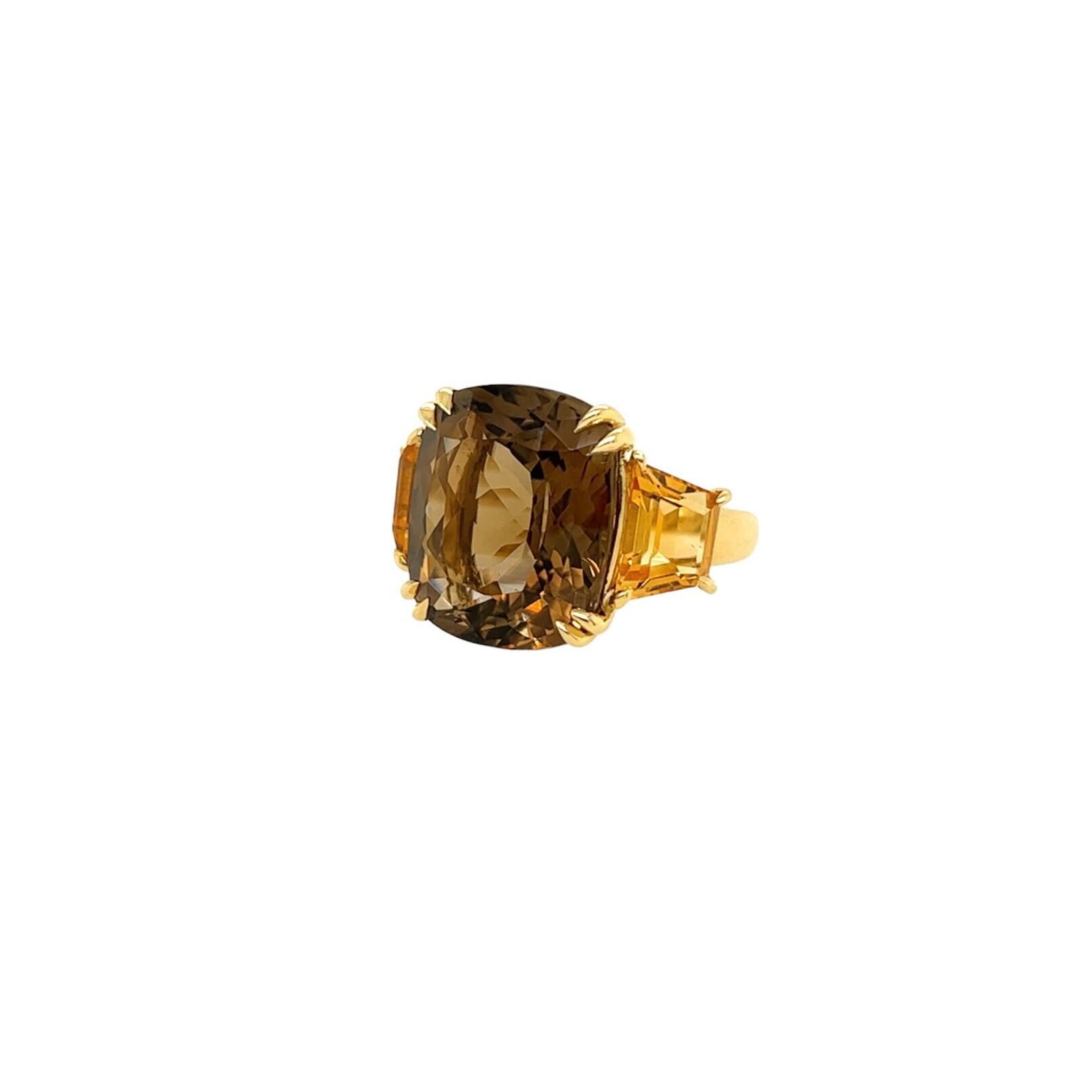 Seaman Schepps Smoky Quartz Citrine Ring