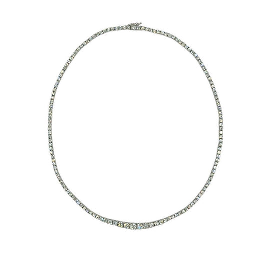 White Gold Diamond Line Necklace