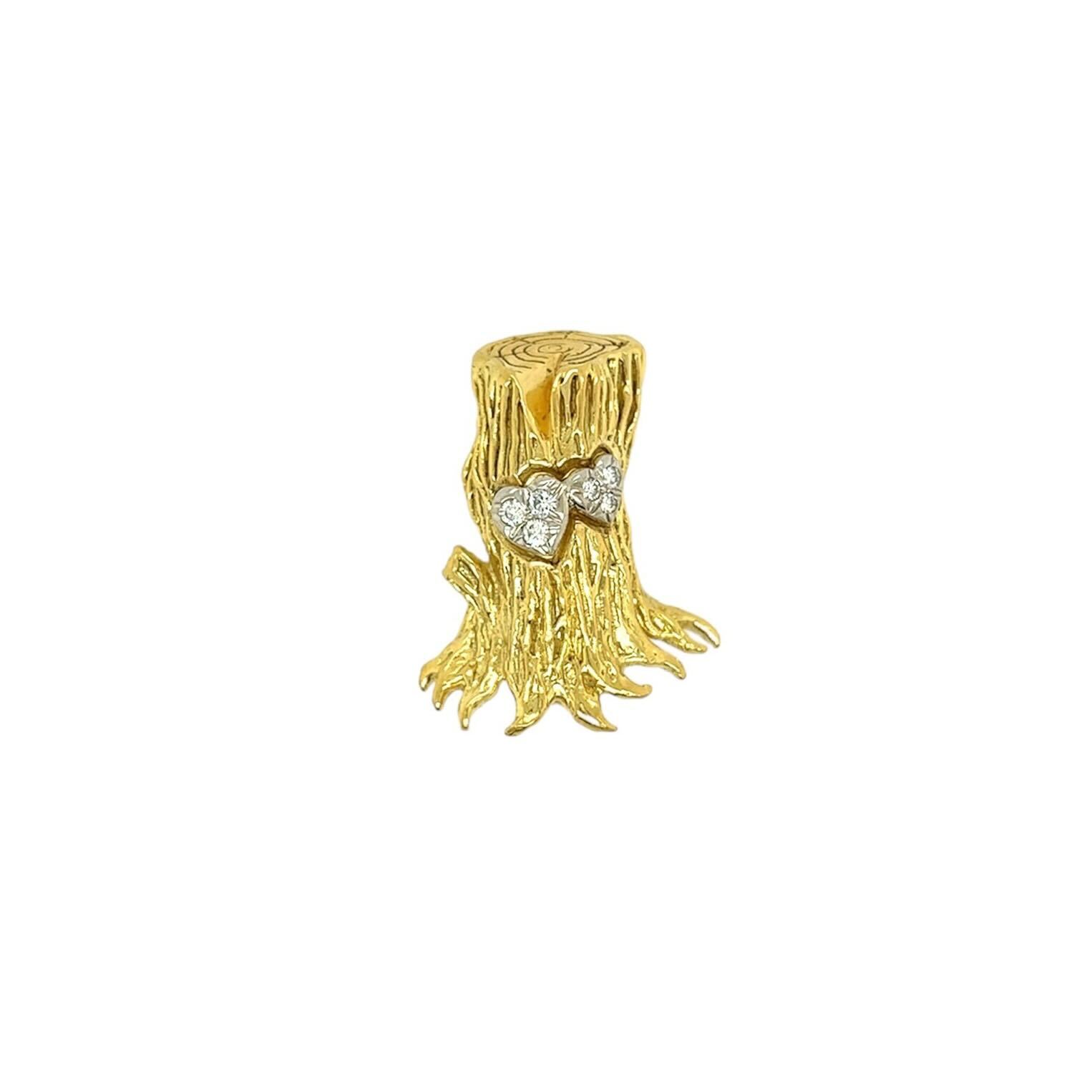 1970s Cartier Cipullo Tree Trunk Brooch