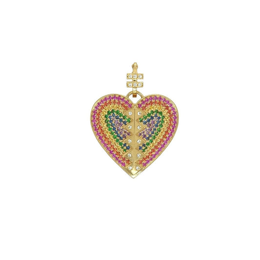 Harwell Godfrey Multi Gem Heart Pendant