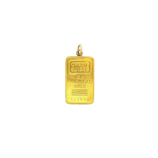 Credit Suisse Gold Ingot Pendant