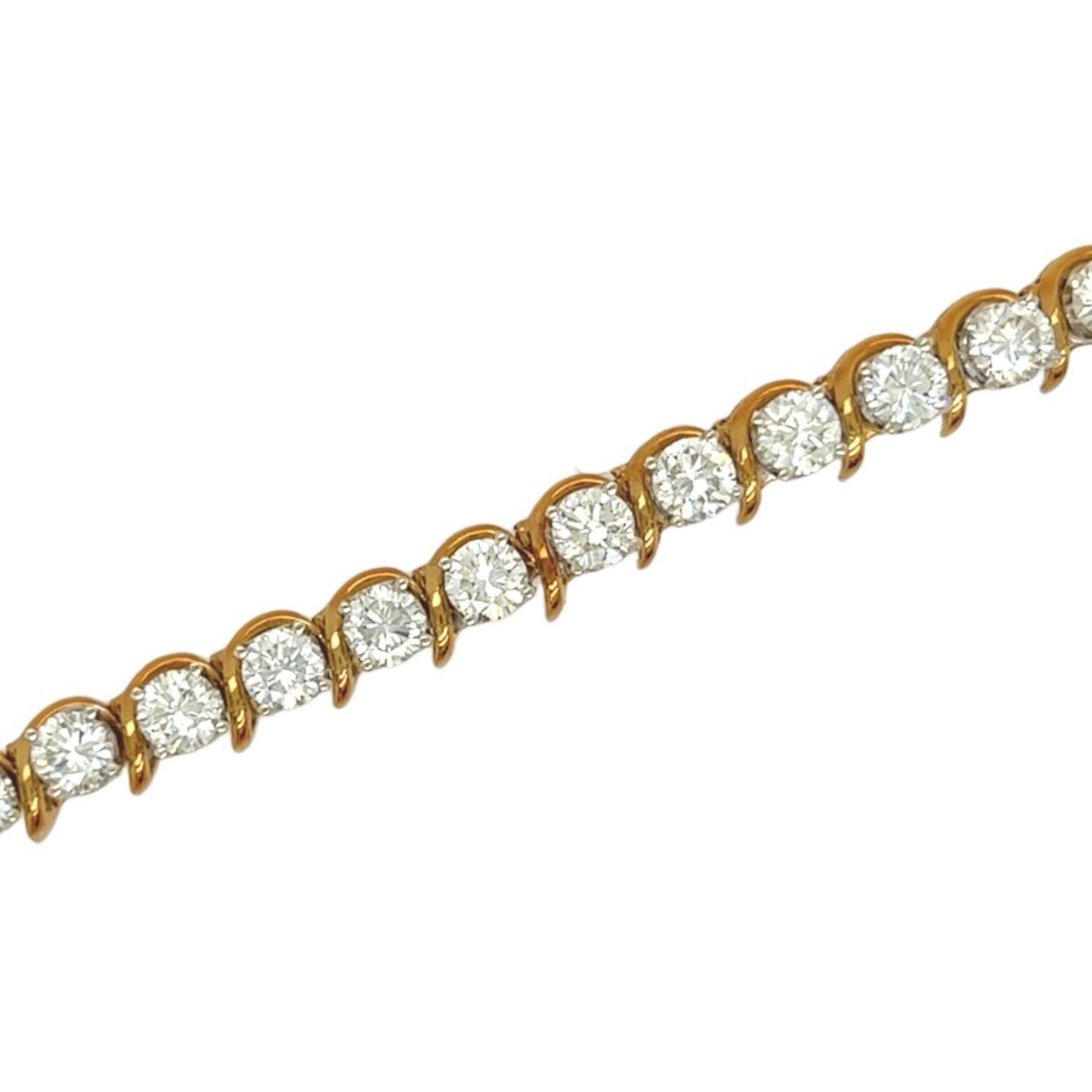 Round Brilliant Diamond Straightline Bracelet