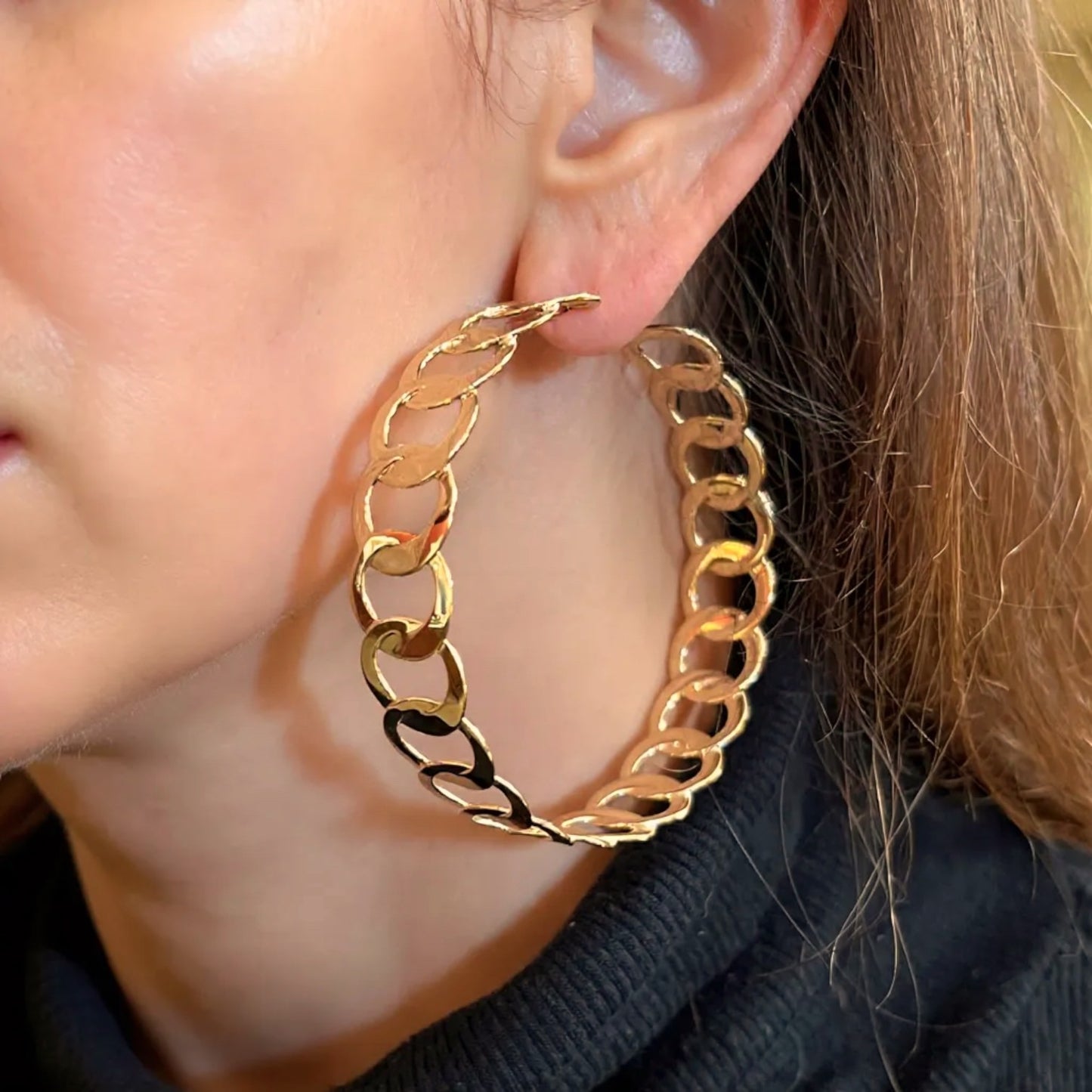 Lana Jewelry Large Gold Hoop Earrings