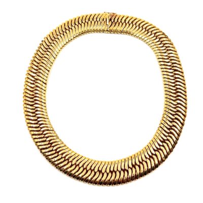 Bold Woven Gold Necklace