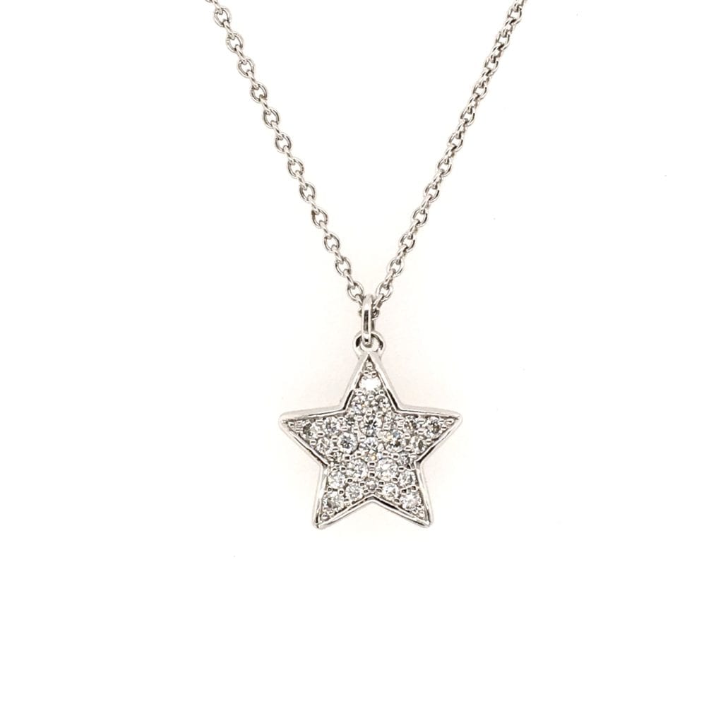 Gold Pavé Diamond Star Necklace | $0 CDB Jewelry