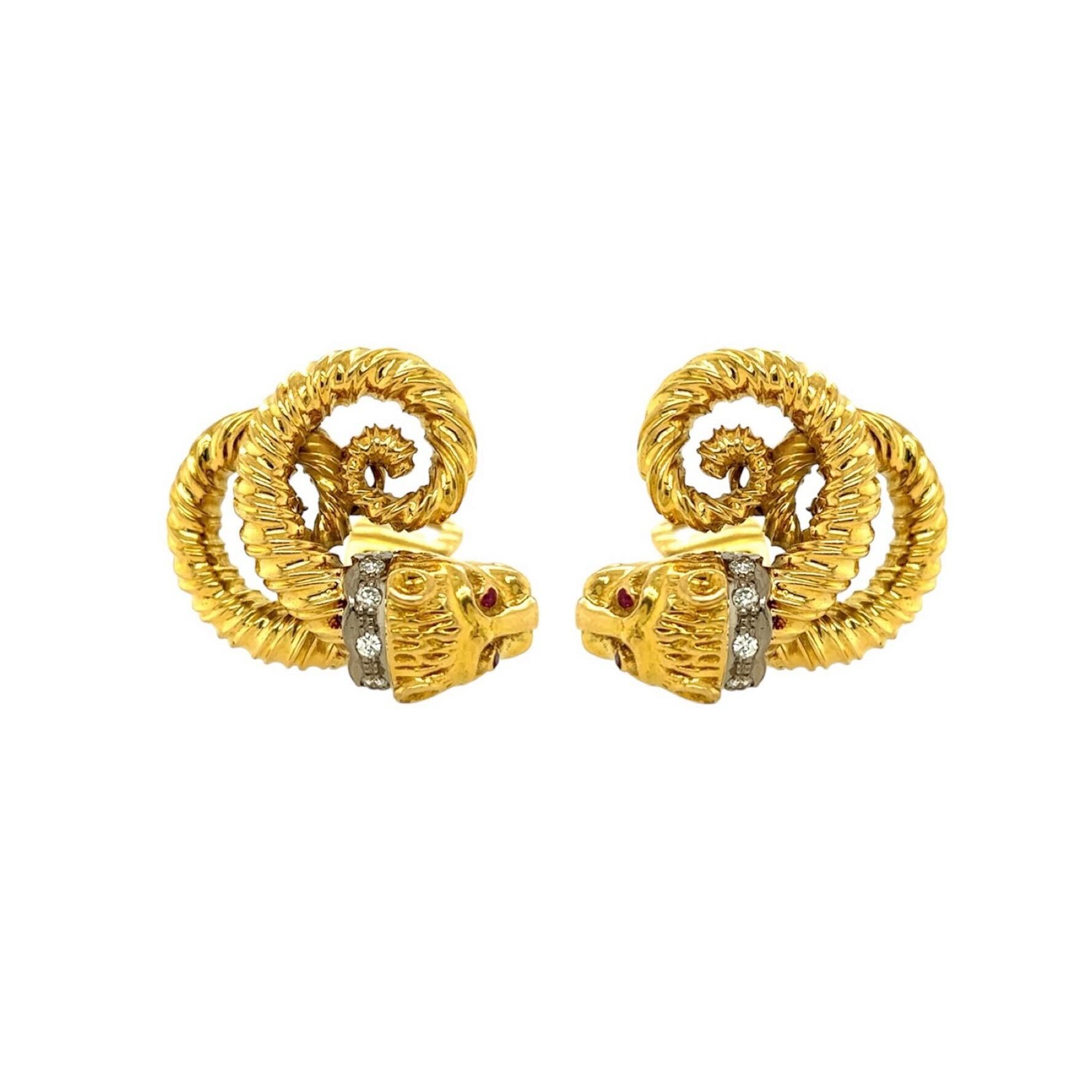 Zolotas Mythical Beast Gold Diamond Earrings | $0 CDB Jewelry