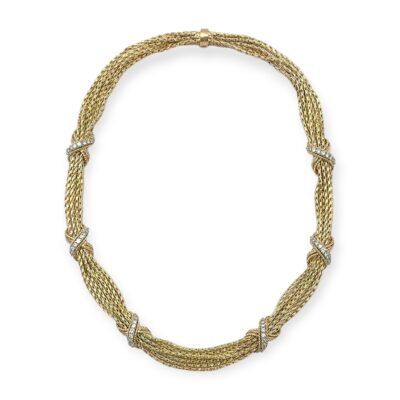David Friedman & Sons Gold Diamond Necklace
