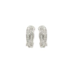 Cartier "Trinity" White Gold Diamond Earrings