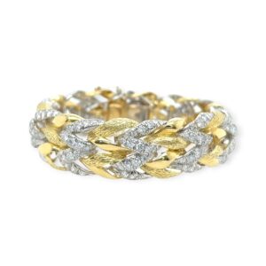 Verdura Gold Diamond Zigzag Link Bracelet