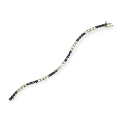Sapphire Diamond Straightline Bracelet