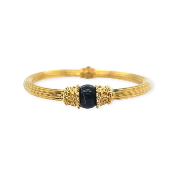 Lalaounis Sodalite Gold Bangle Bracelet